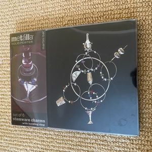 Metalla Wine Glass Stemware Charms, New